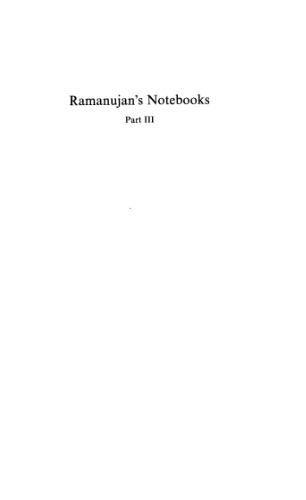 Ramanujan's Notebooks