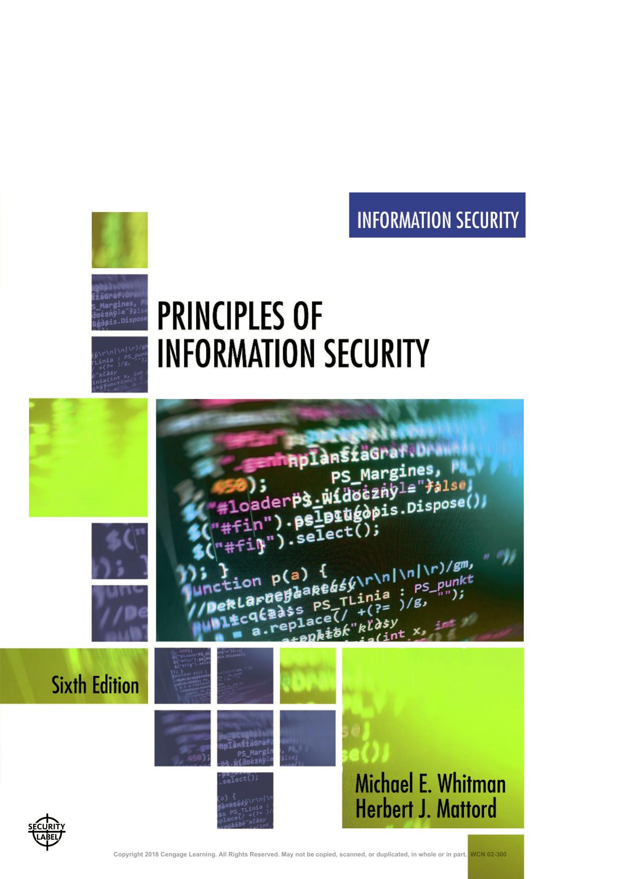 Principles of Information Security