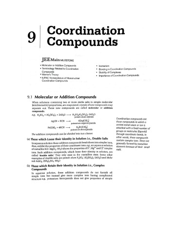 Coordination Compounds Questions and Solutions for IIT JEE Main and Advanced Chemistry Olympiad part from O P Tandon Inorganic Chemistry GRB Publication