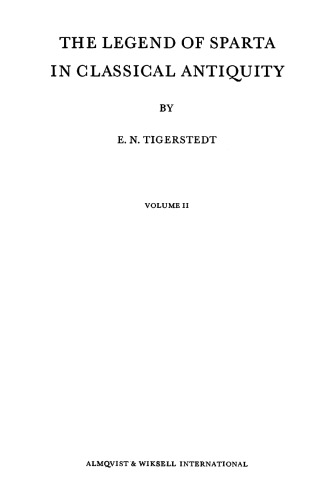 The Legend of Sparta in Classical Antiquity, Vol. II