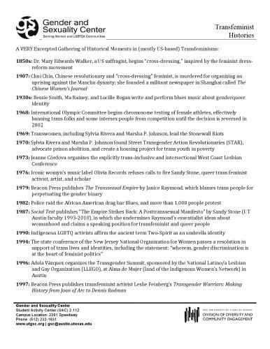 Transfeminist Histories