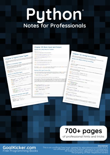 Python Notes for Professionals