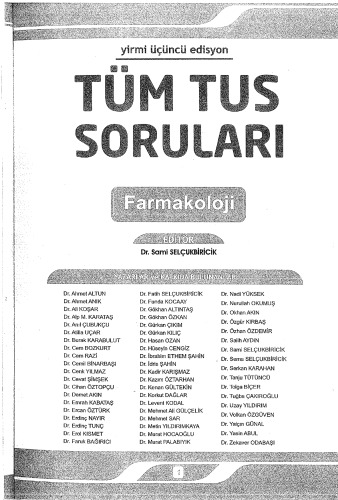 Tüm Tus Soruları Farmakoloji