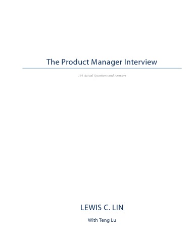 The Product Manager Interview