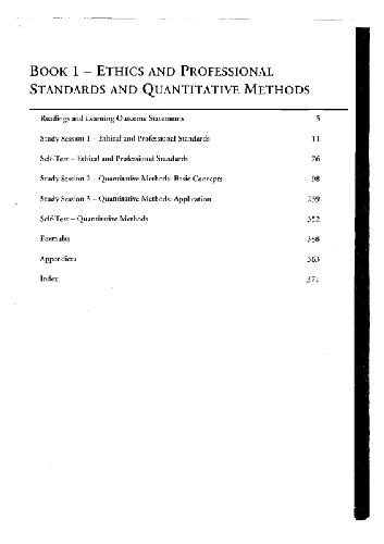 CFA Level 1 Schweser Study Notes