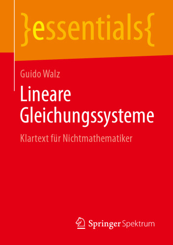 Lineare Gleichungssysteme: Klartext für Nichtmathematiker