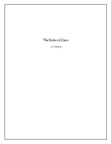 The Rules of Chess