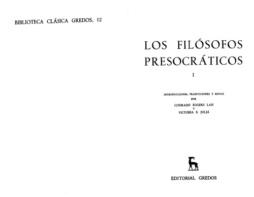 Los filósofos presocráticos I