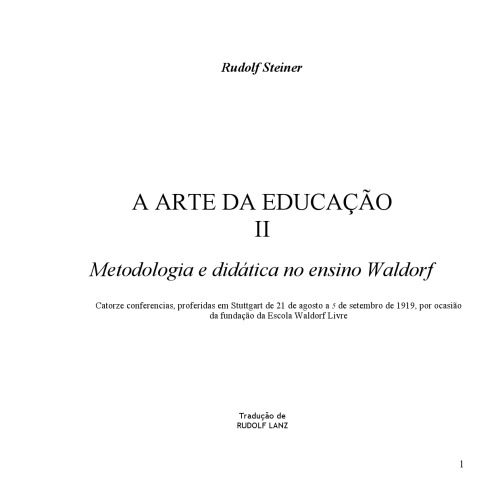 A arte da educação II