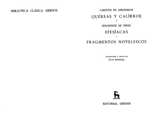 Quéreas y Calírroe y Efesíacas