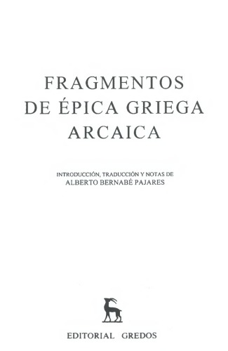 Fragmentos de épica griega arcaica
