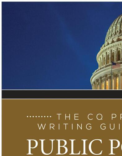 The CQ Press Writing Guide for Public Policy
