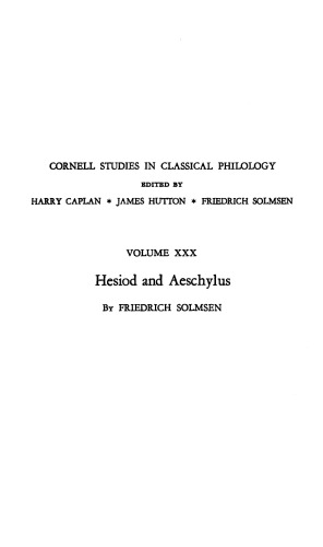 Hesiod and Aeschylus