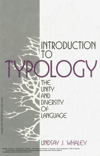 Introduction to Typology : The Unity and Diversity of Language