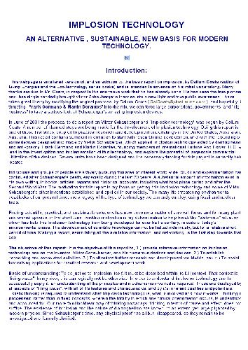 Schauberger Implosion Technology 