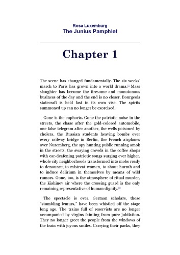 The Junius Pamphlet: The Crisis of German Social Democracy