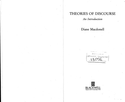 Theories of discourse: An introduction