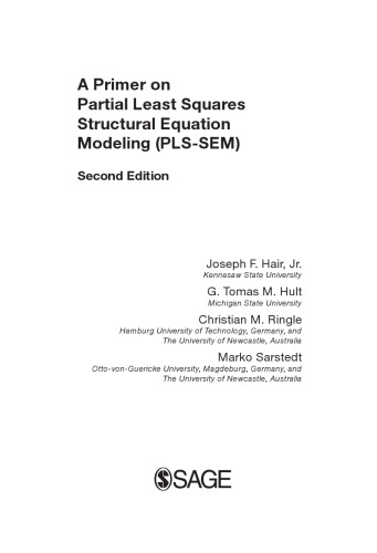 A Primer on   Partial Least Squares   Structural Equation   Modeling (PLS-SEM) [2nd ed.]