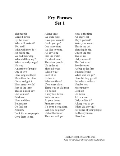 Fry Phrases