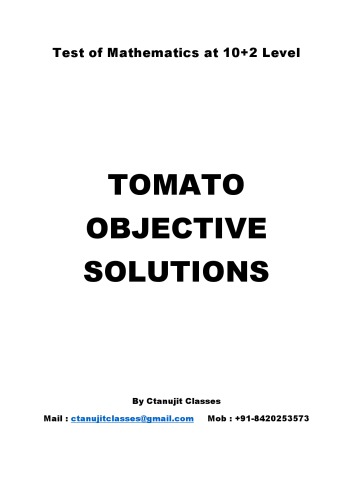 ISI Preparation Solutions Test of Mathematics at the 10 + 2 Level