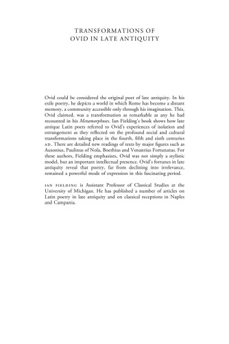 Transformations of Ovid in Late Antiquity