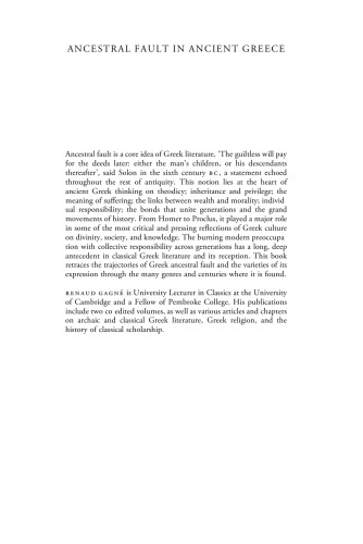 Ancestral Fault in Ancient Greece