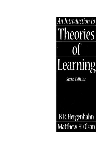 An Introduction to Theories of Learning