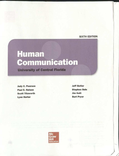 Human Communication (6th University of Central Florida Edition)
