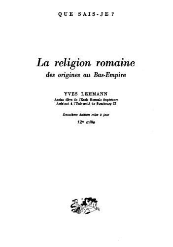 La religion romaine