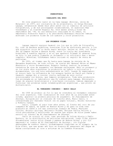 Historia del cine argentino, Tomo 1