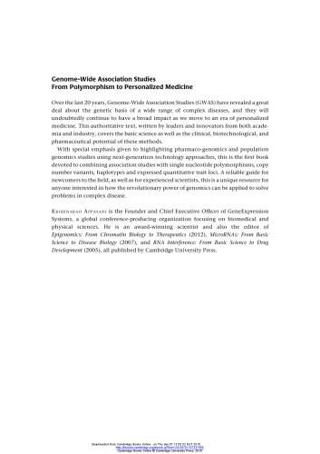 Genome-Wide Association Studies: From Polymorphism to Personalized Medicine