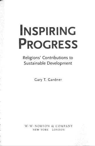 Inspiring Progress: Religions’ Contributions to Sustainable Development