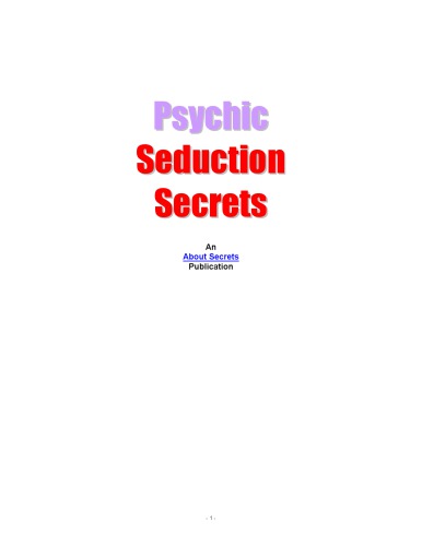 Psychic Seduction Secrets
