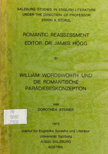 William Wordsworth und die romantische Paradieskonzeption
