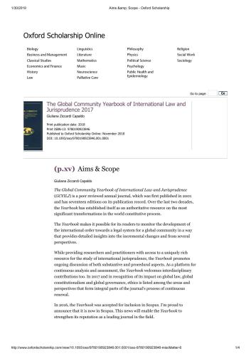 The Global Community Yearbook of International Law and Jurisprudence 2017