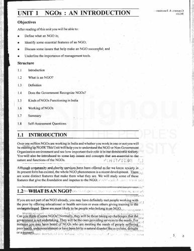 Certificate in NGO Management (CNM)