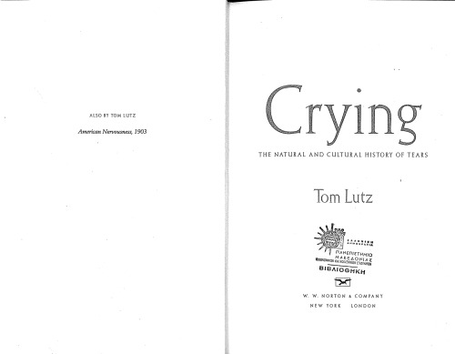 Crying: The natural and cultural history of tears