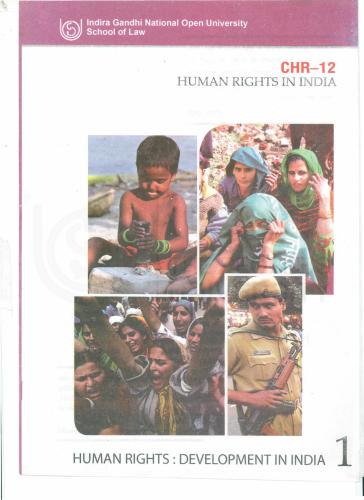 Certificate Programme in Human Rights (CHR) (English) Part-II