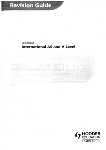 Cambridge international as/a level geography revision guide 2nd edition.