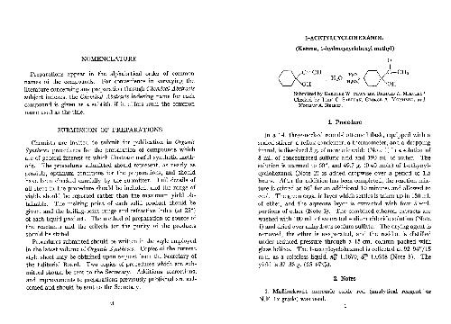 Organic Syntheses