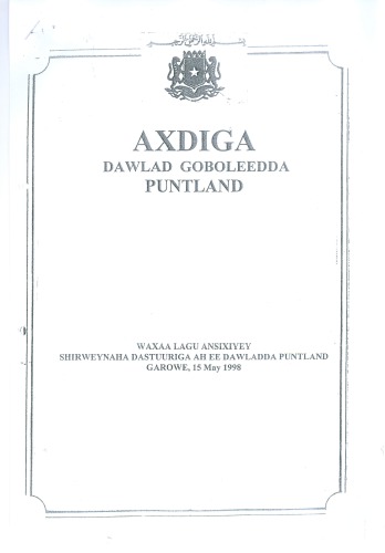 Axdiga dawlad goboleedda Puntland