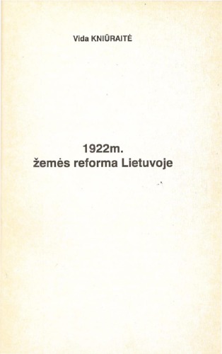 1922 m. žemės reforma Lietuvoje