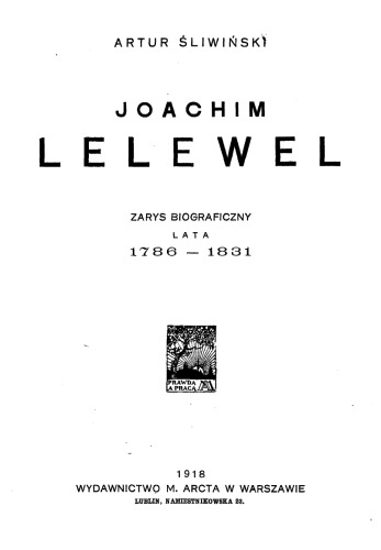 Joachim Lelewel: zarys biograficzny, lata 1786-1831