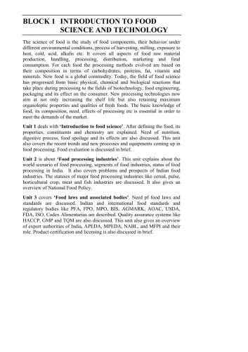 Diploma in Value Added Products from Fruits and Vegetables (DVAPFV)