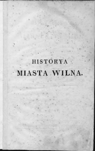 Historya miasta Wilna