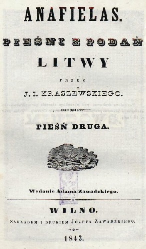 Anafielas: pieśni z podań Litwy, t.2: Mindows