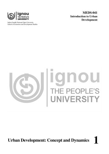 Post Graduate Diploma in Urban Planning and Development (PGDUPDL)