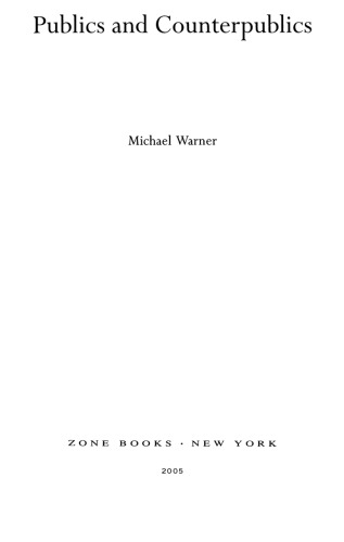 Publics and Counterpublics