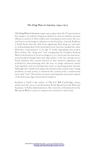 Drug Wars in America, 1940–1973