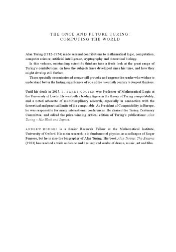 The once and future turing computing the world